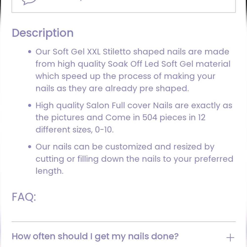Allkem Luxury Nails Soft Gel XXL Stiletto Nails 2 Bags Of 504 Pieces 12 Sizes - Picture 9 of 9